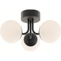 AFX Metropolitan - 15.5 in. LED Ceiling Light Fixture - Frosted Glass - Black Finish - 1350 Lumens - 18 Watt - 3000 Kelvin - 90 CRI - 120 Volt - AFX Lighting METC15L30D1BK