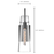 17 in. x 5 in. Wall Sconce Fixture - Clear Glass - Black Finish Thumbnail
