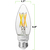 450 Lumens - 4.5 Watt - LED Chandelier Filament Bulb with 3 Selectable Color Temperature - 4.6 x 1.7 in. Thumbnail