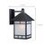 14 in. x 9 in. Outdoor Wall Sconce Fixture - Frosted Glass - Black Finish Thumbnail