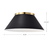 20 in. Flush Mount Ceiling Light Fixture - Black Shade - Brass Finish Thumbnail