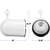 Track Light Fixture - Round Back Cylinder - White - Black Baffle Thumbnail