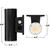 8 in. Wattage and Color Selectable LED Outdoor Wall Sconce Fixture - Direct and Indirect Lighting - Black Finish Thumbnail