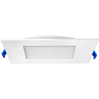 1100 Lumens - 15 Watt - 6 in. Color Selectable New Construction LED Downlight Fixture - Hardwire - Kelvin 2700-3000-3500-4000-5000 - 75 Watt Incandescent Equal - Square - White Trim - 90 CRI - 120 Volt - PLT-12991