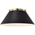 20 in. Flush Mount Ceiling Light Fixture - Black Shade - Brass Finish Thumbnail