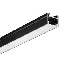 6.75 ft. Non-Anodized Aluminum - Surface Mount Channel Extrusion - Black - For 0.59 in. LED Tape Light and Strip Light - PLT-12877