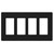 Decorator Wall Plate - Black - 4 Gang Thumbnail