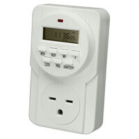 7 Day Digital Programmable Timer - 1 Outlet - Controls Grow System Devices - 3500 Max Wattage - 60Hz - 240V - 15A - UltraGROW UG-TR/D1/240