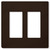 Decorator Wall Plate - Brown - 2 Gang Thumbnail