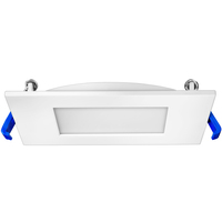 800 Lumens - 12 Watt - 4 in. Color Selectable New Construction LED Downlight Fixture - Hardwire - Kelvin 2700-3000-3500-4000-5000 - 65 Watt Incandescent Equal - Square - White Trim - 90 CRI - 120 Volt - PLT-12990