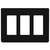 Decorator Wall Plate - Black - 3 Gang Thumbnail