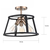 14 in. Semi-Flush Mount Ceiling Light Fixture - Black Shade - Brass Finish Thumbnail
