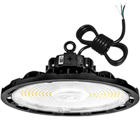 45,350 Lumen Max - Wattage and Color Selectable UFO LED High Bay Fixture with Adjustable Beam Angle - Sensor Ready - Watts 240-280-320 - Kelvin 3500-4000-5000 - Black Finish - 120-277 Volt - PLT-80061