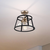 14 in. Semi-Flush Mount Ceiling Light Fixture - Black Shade - Brass Finish Thumbnail