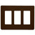 Decorator Wall Plate - Brown - 3 Gang Thumbnail