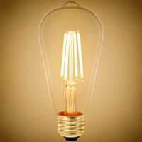 800 Lumens - 7 Watt - 2700 Kelvin - LED Edison Filament Bulb - 5.51 in. x 2.51 in.  - Clear - 75 Watt Equal - Incandescent Match - 120 Volt - Euri Lighting - VST19-3020e