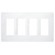Decorator Wall Plate -  White - 4 Gang Thumbnail