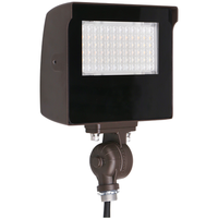 4450 Lumen Max - 30 Watt Max - Wattage and Color Selectable LED Flood Light Fixture with Adjustable Beam Angle and Photocell - Watts 15-20-30 - Kelvin 3000-4000-5000 - Knuckle and Trunnion Mount - 120-277 Volt - Halco 22902