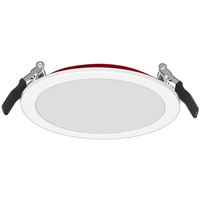 1380 Lumens - 15 Watt - 6 in. Color Selectable Fire Rated LED Downlight Fixture - Hardwire - Kelvin 2700-3000-3500-4000-5000 - 120 Watt Incandescent Equal - Smooth Baffle -  Round - White Trim - 90 CRI - 120 Volt - Halco 89204
