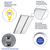 5800 Lumen Max - 50 Watt Max - 2 x 4 LED Troffer Fixture - Three Flat Light Panels - Wattage and Color Selectable Thumbnail