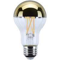 1000 Lumens - 12 Watt - 2700 Kelvin - LED A19 Gold Bowl Filament Bulb - 100 Watt Equal - Medium Base - 90 CRI - 120 Volt - Satco S12540