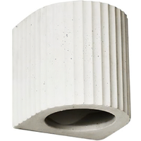 6 in. x 6 in. Artisan Concrete Outdoor Wall Sconce Fixture - White Finish - Corinthian Collection - Uses (1) Incandescent or LED Bulb - Medium Base - 120-230 Volt - Euri Lighting EOL-WL62CW-1100