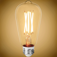 850 Lumens - 8.5 Watt - 2700 Kelvin - LED Edison Filament Bulb - 5.0 in. x 2.3 in. - Clear - 60 Watt Equal - 90 CRI - 120 Volt - Bulbrite 776767