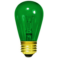 11 WATT  S14  TRANS GREEN