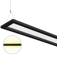 6 ft. Color Selectable Architectural LED Linear Fixture - Up/Down Light - 7500 Total Lumens - Black - Linkable - 60 Watt - Kelvin 3000-3500-4000 - 120-277 Volt - PLT PremiumSpec PLT-90535