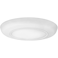 1144 Lumens - 15 Watt - 6 in. Color Selectable LED Surface Mount Downlight Fixture with Nightlight Mode - Hardwire - Kelvin 2700-3000-3500-4000-5000 - 75 Watt Incandescent Equal - Round - White Trim - 90 CRI - 120 Volt - PLT-90476