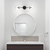 26 in. x 6 in. Wall Sconce Fixture - Clear Glass - Black and Nickel Finish Thumbnail