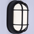 8.5 in. Color Selectable LED Oval Cage Bulk Head Fixture - Ribbed Glass Lens  - Black Finish Thumbnail
