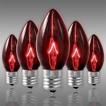 Red C9 Incandescent Christmas Light Bulbs - Category Image