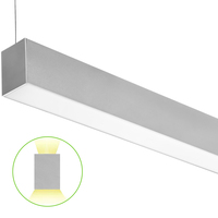 8 ft. Color Selectable Architectural LED Linear Fixture - Up/Down Light - 8060 Total Lumens - Silver - Linkable - 65 Watt - Kelvin 3500-4000-5000 - 120-277 Volt - PLT-80090