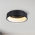 18 in. LED Flush Mount Ceiling Light Fixture - White Baffle - Black Finish Thumbnail