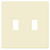Toggle Wall Plate - Almond - 2 Gang Thumbnail