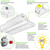 14,300 Lumens - 105 Watt - 5000 Kelvin - Linear LED High Bay Fixture with Emergency Backup Thumbnail