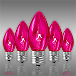 Pink C9 Incandescent Christmas Light Bulbs - Category Image