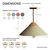 4 in. x 10 in. Artisan Concrete Pendant Fixture - Green Finish Thumbnail