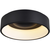 18 in. LED Flush Mount Ceiling Light Fixture - White Baffle - Black Finish Thumbnail