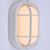 8.5 in. Color Selectable LED Oval Cage Bulk Head Fixture - Ribbed Glass Lens - White Finish Thumbnail