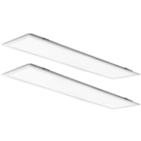 5200 Lumen Max - 40 Watt Max - 1 x 4 Wattage and Color Selectable LED Panel Fixture - Sensor Ready - Watt 20-25-30-35-40 - Kelvin 3000-3500-4000-5000 -120-277 Volt - 2 Pack - Archipelago Lighting LBLP14-V54/SR