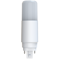 976 Lumens - 7 Watt - 4000 Kelvin - LED PL Lamp - Replaces 13W CFL - 2 Pin or 4 Pin - G24d or G24q Base - Ballast Bypass or Plug and Play - 120-277 Volt - PLT-20328