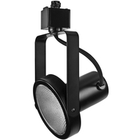 Track Light Fixture - Gimbal Ring - Black - Uses Medium Based Bulbs R30/PAR30 or Smaller - Operates 75 Watt PAR30 - Halo Track Compatible - 120 Volt - Nora NTH-107B