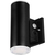 8 in. Wattage and Color Selectable LED Outdoor Wall Sconce Fixture - Direct and Indirect Lighting - Black Finish Thumbnail