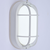 8.5 in. Color Selectable LED Oval Cage Bulk Head Fixture - Ribbed Glass Lens - White Finish Thumbnail