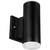 8 in. Wattage and Color Selectable LED Outdoor Wall Sconce Fixture - Direct and Indirect Lighting - Black Finish Thumbnail