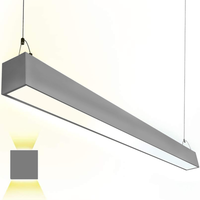 8 ft. Color Selectable Architectural LED Linear Fixture - Up/Down Light - 13,000 Total Lumens - Silver - Linkable - 100 Watt - Kelvin 3000-4000-5000 - 120-277 Volt - Euri Lighting EUD8-100W103sw-S