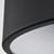 18 in. LED Flush Mount Ceiling Light Fixture - White Baffle - Black Finish Thumbnail