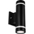 10 in. Wattage and Color Selectable LED Outdoor Wall Sconce Fixture - Direct and Indirect Light - Black Finish Thumbnail